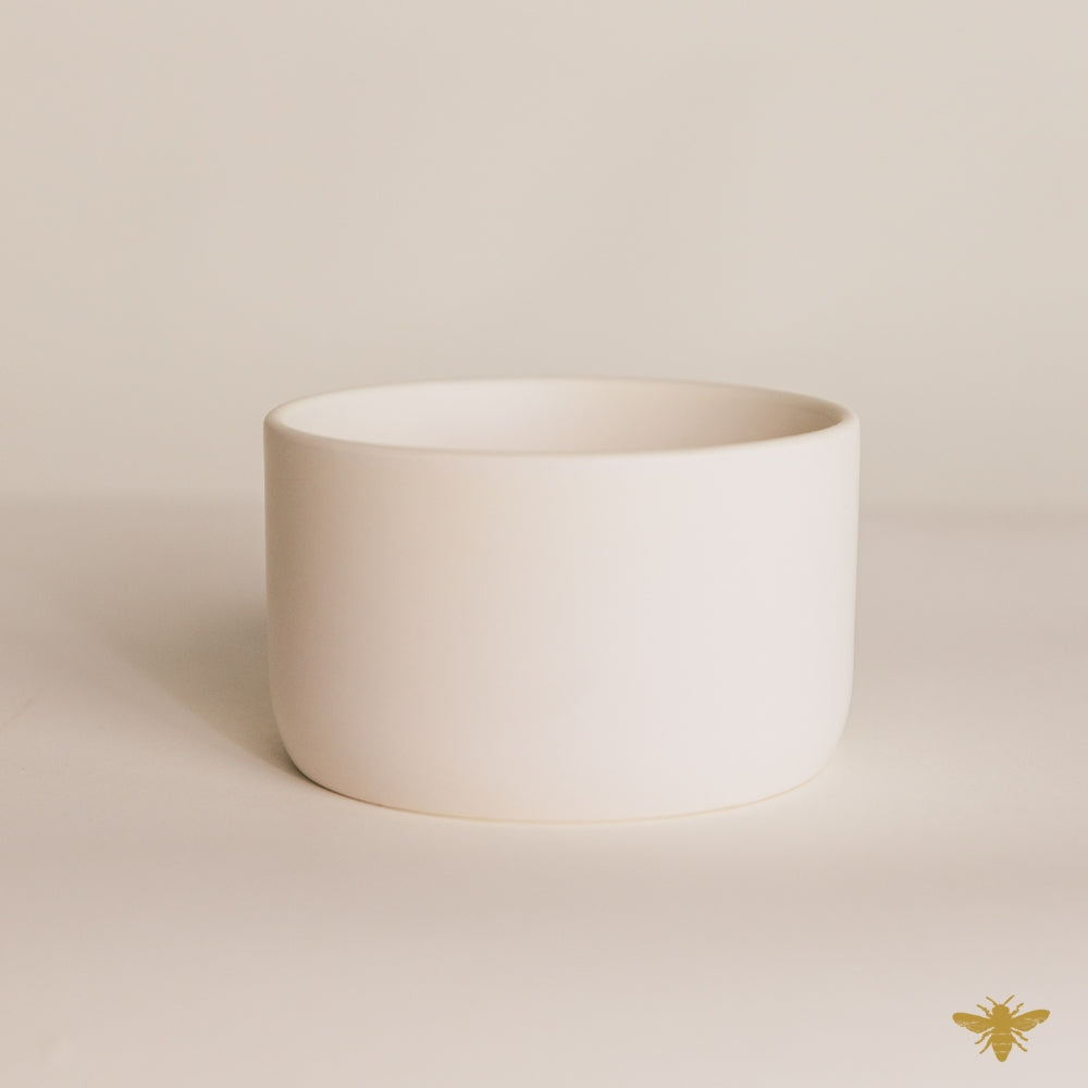 White 3-Wick Ceramic Jar