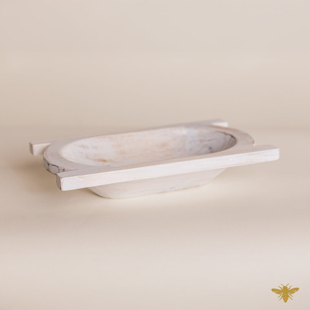 Acacia Wood Bowls | Eurostyle Dough Bowl – White