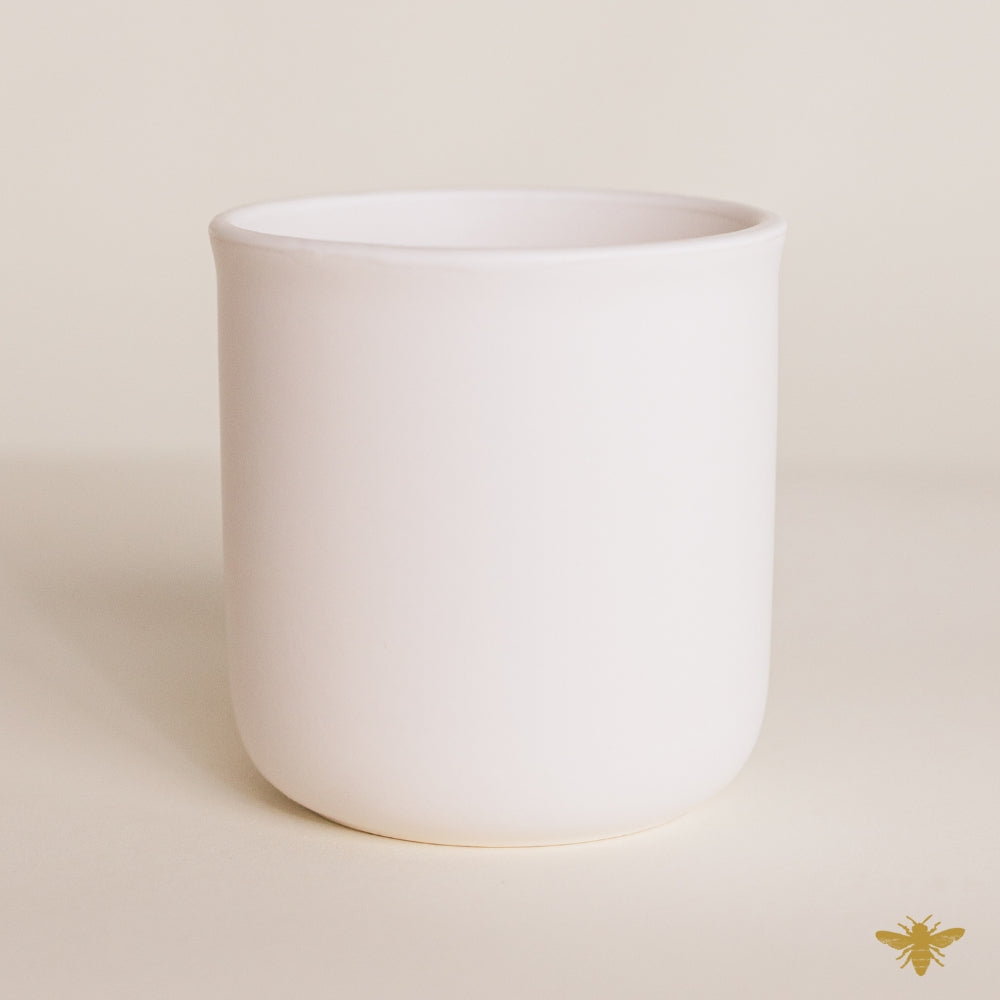 White 12 oz Haven Ceramic Jar