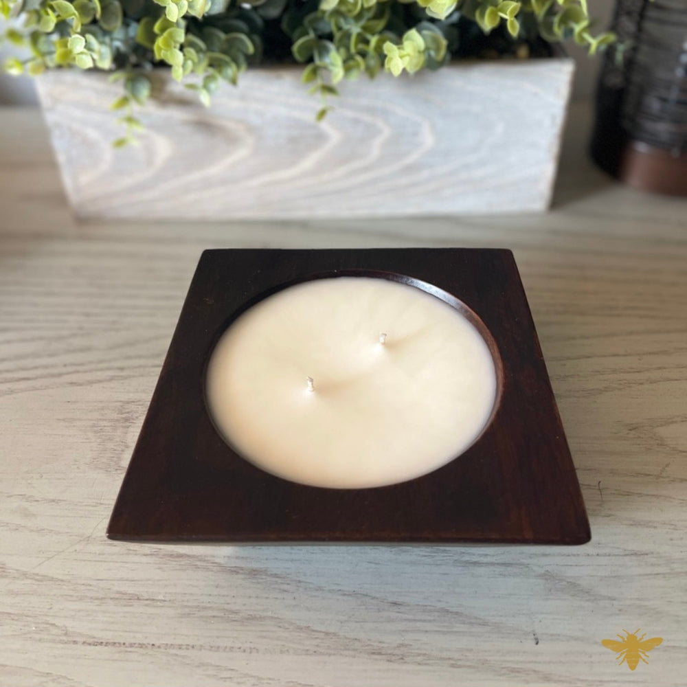 Acacia Wood Bowls | Square Dough Bowl - White